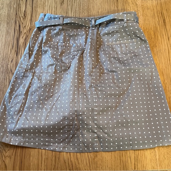 The Limited Taupe And White Polka Dot Mini Skirt Size 6 - Picture 5 of 6